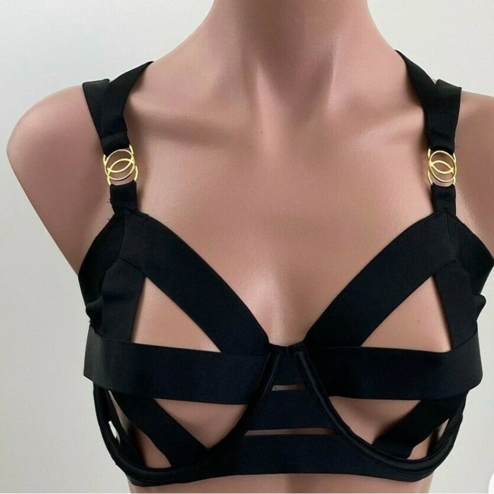 Victoria's Secret Black Bra with Gold Details